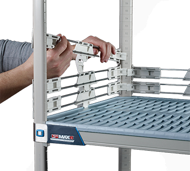 Metro Mxls18-2S Metromax I Stackable Shelf Ledge 18"W Polymer & Stainless Steel