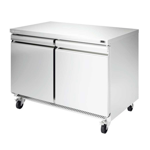 Infrico USA IUC-UC48R 48.13"W Two-Section Solid Door Undercounter Refrigerator
