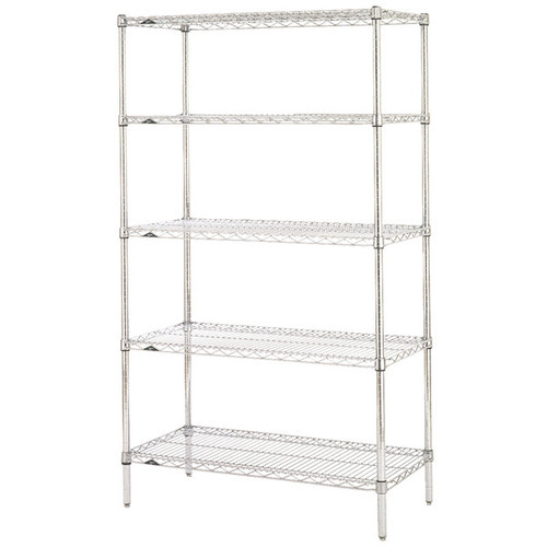 Metro 5N547C Super Erecta Starter Shelving Unit 42"W Chrome Plated Finish