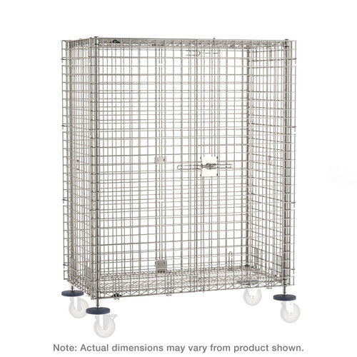 Metro Sec63S-Sd Super Erecta Security Unit Mobile Stainless Steel Finish Standard Duty 40-3/4"W