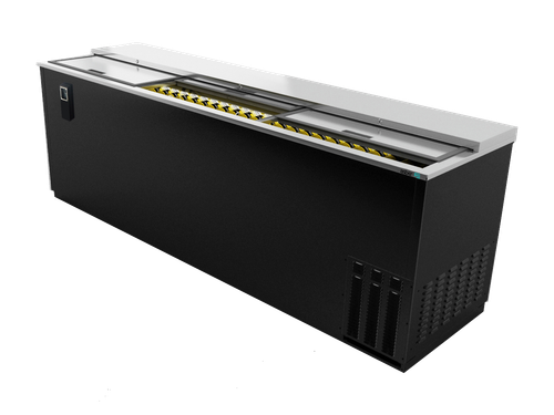Asber ADBC-94 95.5" W Black Stainless Steel Bottle Cooler