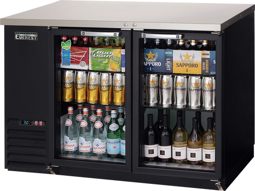Everest Refrigeration EBB48G-24 49"W Two-Section Solid Door Back Bar Refrigerator