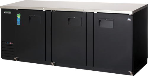 Everest Refrigeration EBB90-24 89.25"W Three-Section Solid Door Back Bar Refrigerator