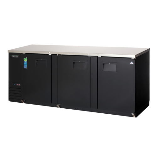 Everest Refrigeration EBB90-24 89.25"W Three-Section Solid Door Back Bar Refrigerator