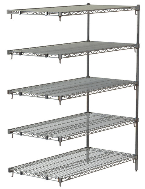 Metro 5AA557C Super Adjustable Super Erecta Add-On Shelving Unit 48"W Chrome Plated Finish