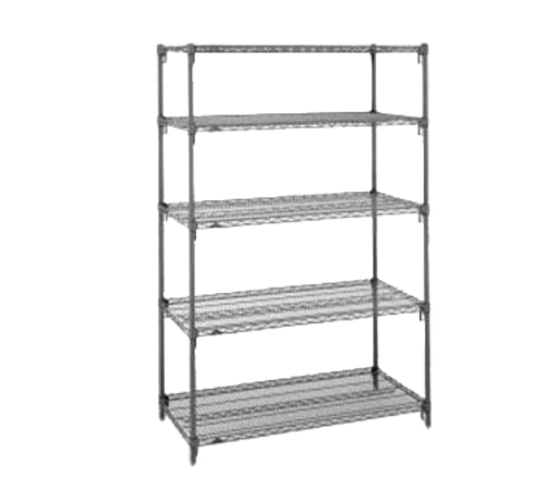 Metro 5AA367K3 Super Adjustable Super Erecta Add-On Shelving Unit 60"W Metroseal 3 Epoxy-Coated Corrosion-Resistant Finish