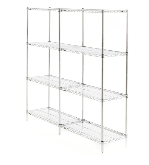 Metro 5AN377C Super Erecta Add-On Shelving Unit 72"W Chrome Plated Finish