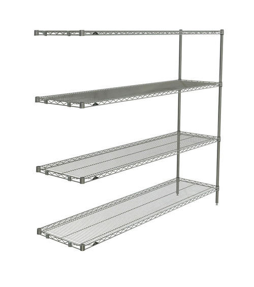 Metro AN376BR Super Erecta Add-On Shelving Unit 72"W Super Erecta Brite Finish