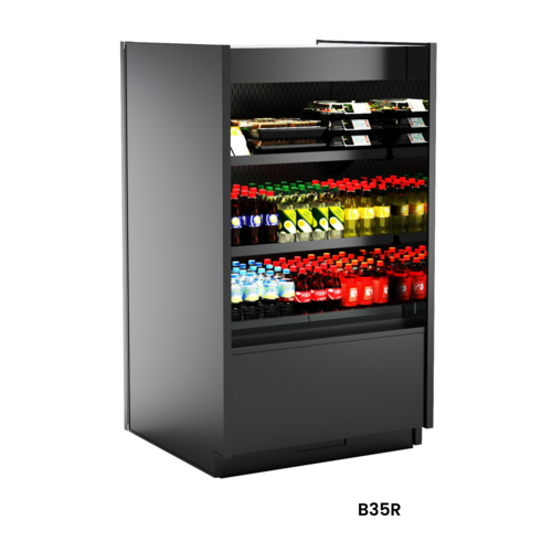 Structural Concepts B35R 35.62" W Black Oasis Refrigerated Self-Service Case - 110-120 Volts