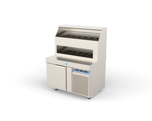 Randell 8148D-290 48" W One Door One Door Refrigerated Raised Rail Prep Table