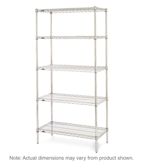 Metro 5N567BR Super Erecta Starter Shelving Unit 60"W Super Erecta Brite Finish
