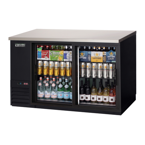 Everest Refrigeration EBB59G-SD 57.75"W Two-Section Glass Door Back Bar Refrigerator