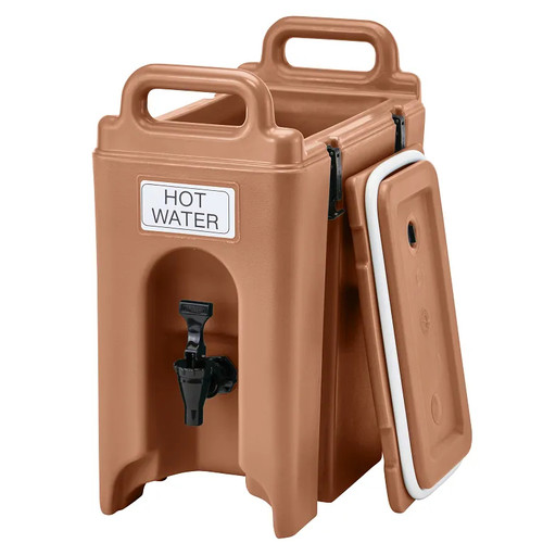 Cambro 250LCD157 2-1/2 Gallon Coffee Beige Beverage Carrier Plastic