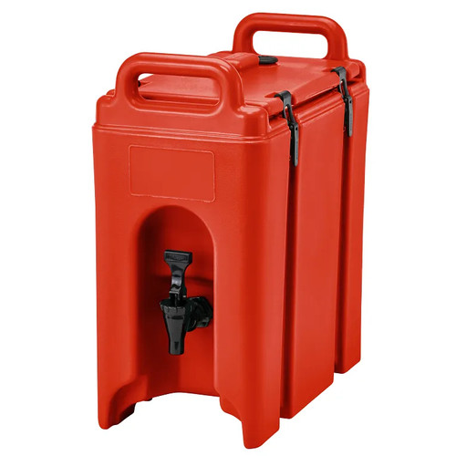 Cambro 250LCD158 2-1/2 Gallon Hot Red Beverage Carrier Plastic