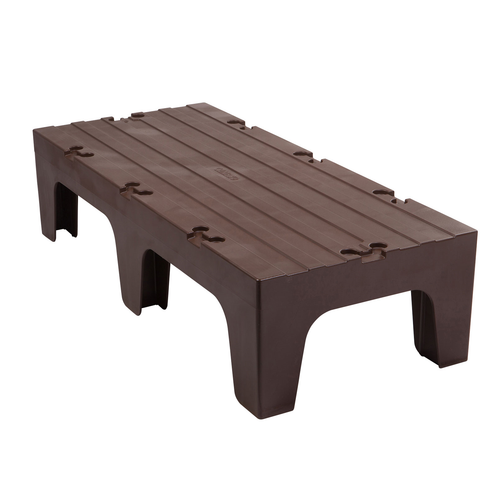 Cambro DRS48131 S-Series Dunnage Rack Solid Top 3000 Lbs. Load Capacity 48"W Dark Brown