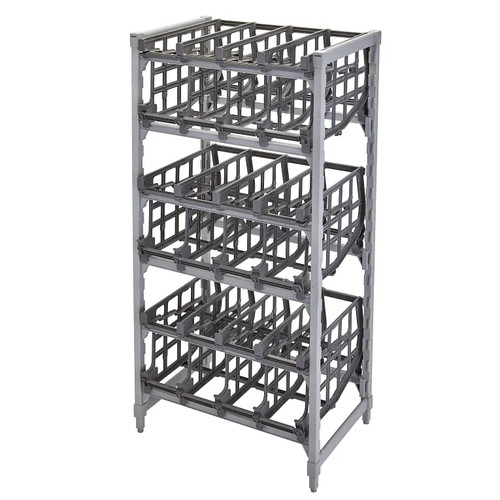 Cambro CPU243672C96480 Camshelving Premium Ultimate #10 Can Rack Stationary Unit 24"W x 36"L Speckled Gray