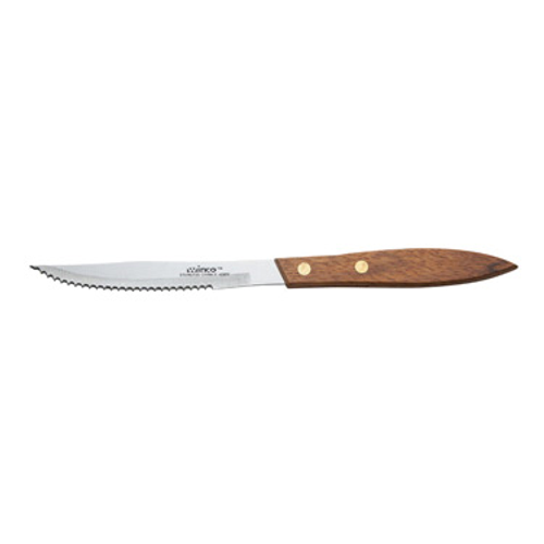 Winco K-438W 9-1/4"W Stainless Steel Steak Knife (Contains 1 Dozen)