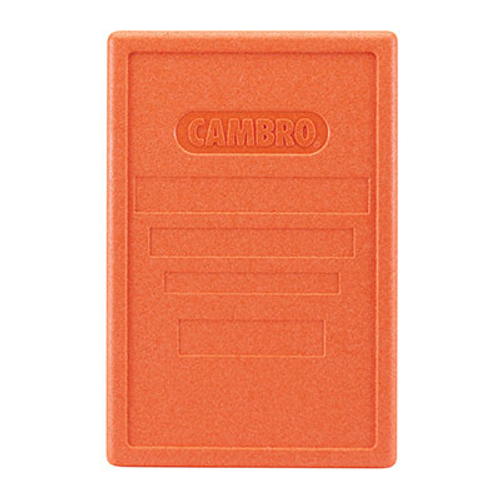 Cambro EPP180LID363 Orange Expanded Polypropylene Foam Cam GoBox Insulated Food Pan Carrier Lid Only