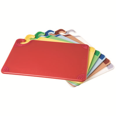 San Jamar CBG1218KC 12" x 18" x 1/2" Co-Polymer Saf-T-Grip Cutting Board - 1 Kt