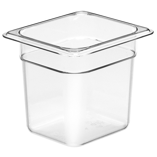 Cambro 66CW135 Camwear 1/6 Size Clear Food Pan 6" Deep