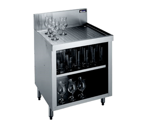 Krowne KR24-S24 Royal Series Stainless Steel 24"x24" Underbar Workboard with Open Cabinet Base