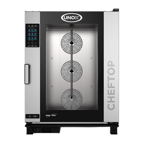 Unox XAVC-10FS-GPL-LP 20 Hotel Size Pan Left-to-Right Door Opening Liquid Propane ChefTop MIND.Maps Plus Combi Oven - 112,600 BTU