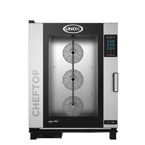 Unox XAVC-10FS-GPR-NG 20 Hotel Size Pan Right-to-Left Door Opening Natural Gas ChefTop MIND.Maps Plus Combi Oven - 112,600 BTU