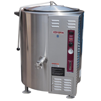 Crown GL-40E-LP 40 Gal. Stainless Steel Liquid Propane Tri-Leg Stationary Kettle - 100,000 BTU