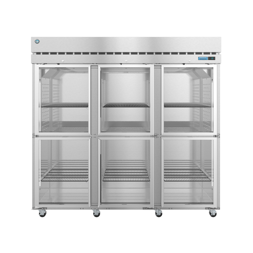 Hoshizaki R3A-HG 82.5" W Three-Section Glass Door Reach-In Steelheart Series Refrigerator