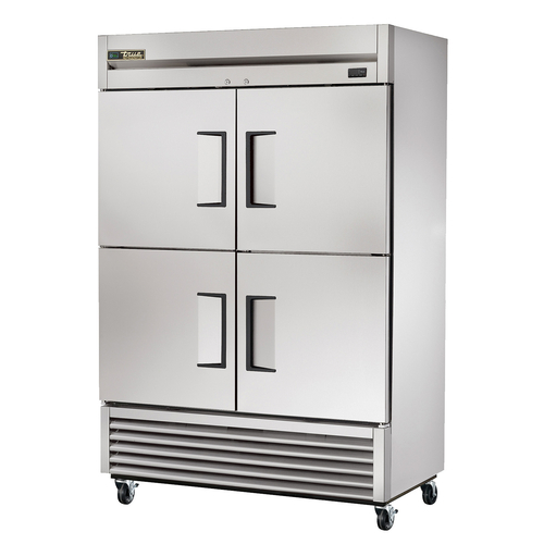 True TS-49-HC 54.13" W Two-Section Stainless Steel Door Reach-In Refrigerator