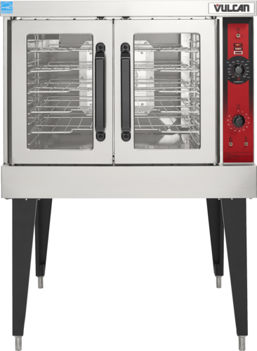 Vulcan VC6GD-LP 40" W Stainless Steel Liquid Propane Single-Deck Convection Oven - 50,000 BTU
