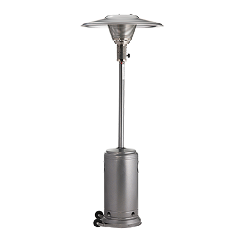 Crown Verity CV-2650-SV 18-1/4" Base x 37-1/2" Reflector Dia. x 90" H Stainless Steel Construction with Silver Veined Finish Patio Heater