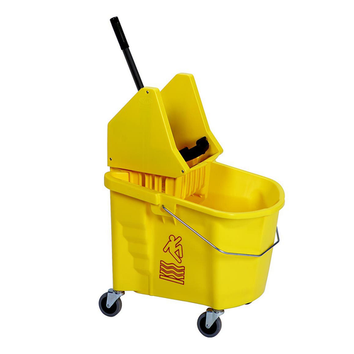 Continental Commercial 335-37YW 35 qt. Yellow Mop Bucket/Wringer Combination