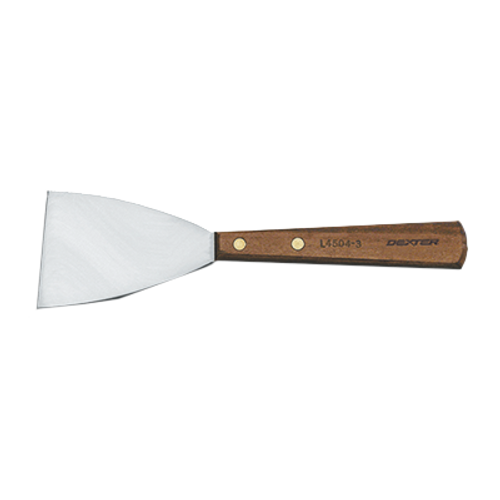 Dexter 50871 9" x 3" High Carbon Steel Griddle Scraper With Wood Handle