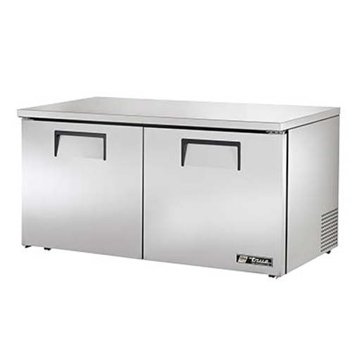 True TUC-60-LP-HC 60.38"W Two-Section Stainless Steel Door Reach-In Low Profile Undercounter Refrigerator