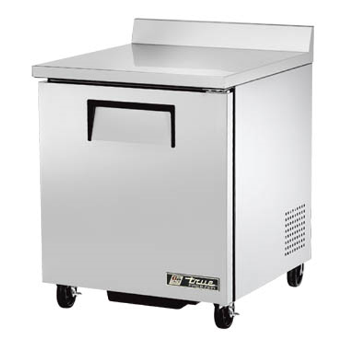 True TWT-27F-HC 27.63"W One-Section Stainless Steel Door Work Top Freezer