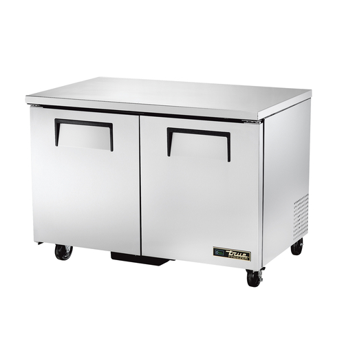 True TUC-48F-HC 48.38"W Two-Section Solid Door Reach-In Undercounter Freezer