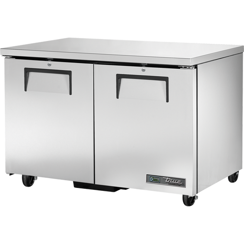 True TUC-48-HC 48.38"W Two-Section Stainless Steel Door Undercounter Refrigerator