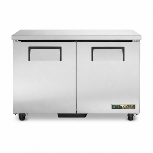 True TUC-48-HC 48.38"W Two-Section Stainless Steel Door Undercounter Refrigerator