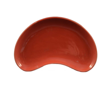 CAC China CRS-8-R Red Ceramic Crescent Festiware Plate (3 Dozen Per Case)