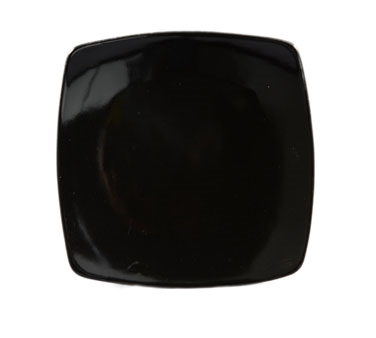 CAC China R-FS8-BLK Black Ceramic Square Clinton Plate (2 Dozen Per Case)