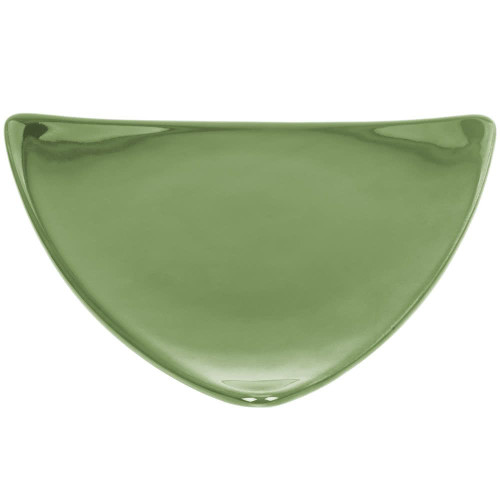 CAC China TRG-21-G Green Ceramic Triangular Festiware Plate (1 Dozen)