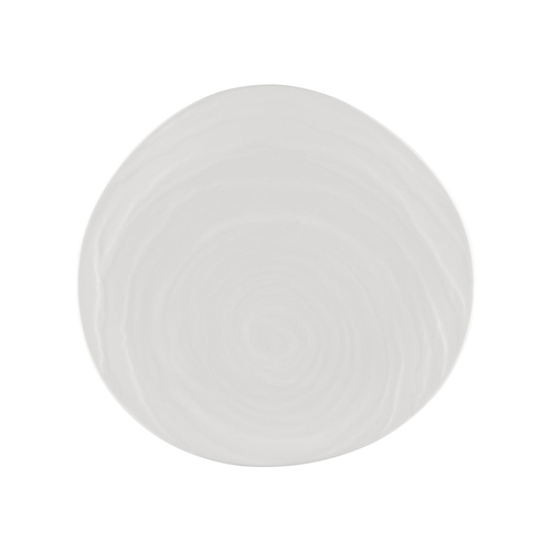 CAC China BHM-8 8.5" Dia. Bone White Porcelain Round Bahamas Plate (2 Dozen Per Case)