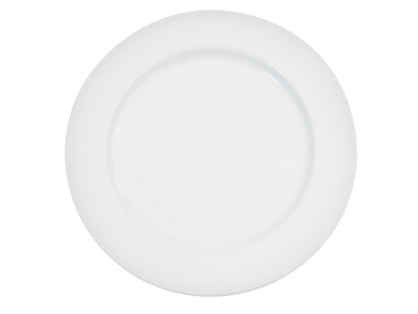 CAC China HMY-16 10.5" Dia. Super White Porcelain Round Harmony Plate (1 Dozen)