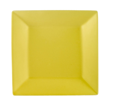 CAC China KC-6-SFL Sunflower Ceramic Square Color Arts Plate (3 Dozen Per Case)