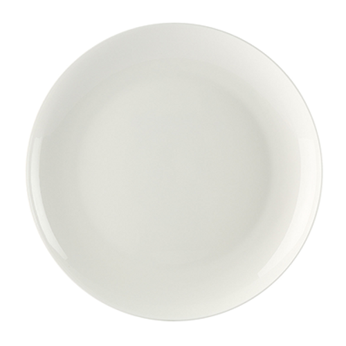 CAC China MAJ-21C 12.5" Dia. White Bone China Round Majesty Plate (1 Dozen)