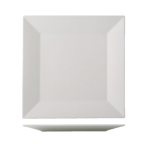 CAC China NGA-5 Bone White Porcelain Square Niagara Plate (4 Dozen Per Case)