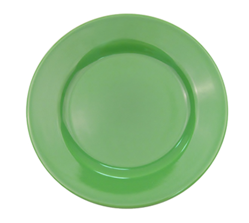 CAC China LV-8-G 9" Dia. Green Ceramic Round Las Vegas Plate (2 Dozen Per Case)