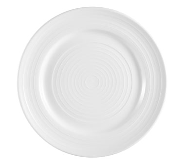 CAC China TGO-16 10.5" Dia. Bone White Porcelain Round Tango Plate (1 Dozen)