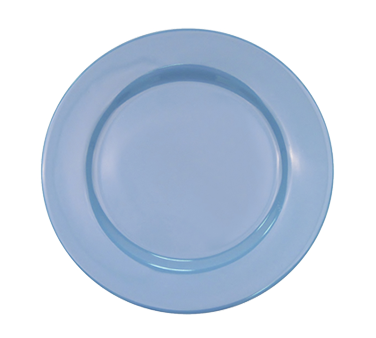 CAC China LV-8-LBU 9" Dia. Light Blue Ceramic Round Las Vegas Plate (2 Dozen Per Case)